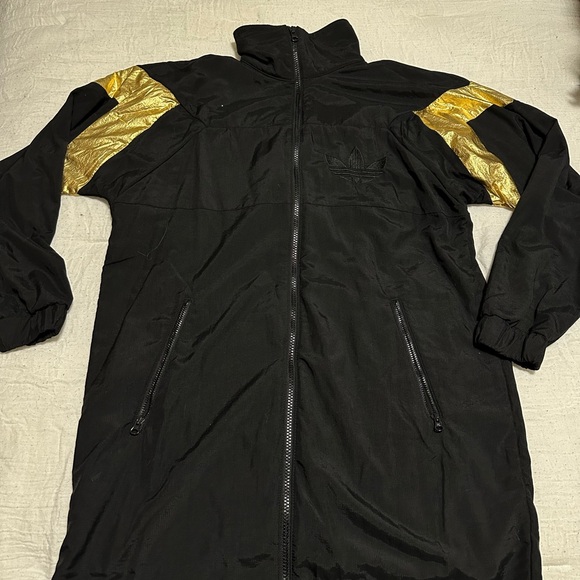adidas Originals Black and Gold Jacket - Picture 1 of 4